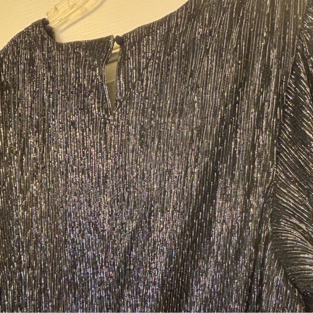 NEW NWT Banana Republic XL Metallic wide leg Jumpsuit V-neck Pants - Picture 16 of 16